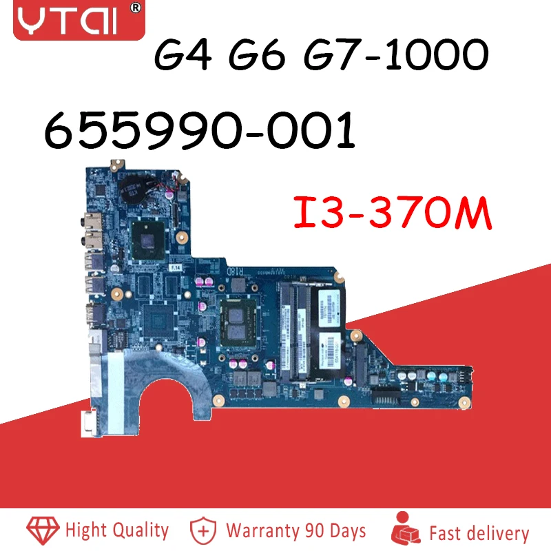 

655990-001 DAR18DMB6D1 FOR HP G4 G6 G7 G4-1000 G6-1000 LAPTOP MOTHERBOARD CPU: I3-370M