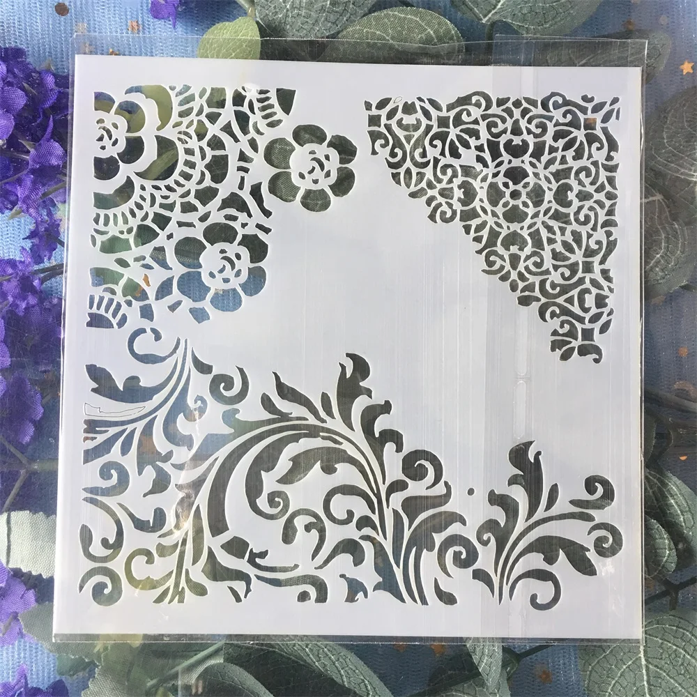 

New 13cm Flower Plum Frame DIY Craft Layering Stencils Wall Painting Scrapbooking Stamping Embossing Album Card Template