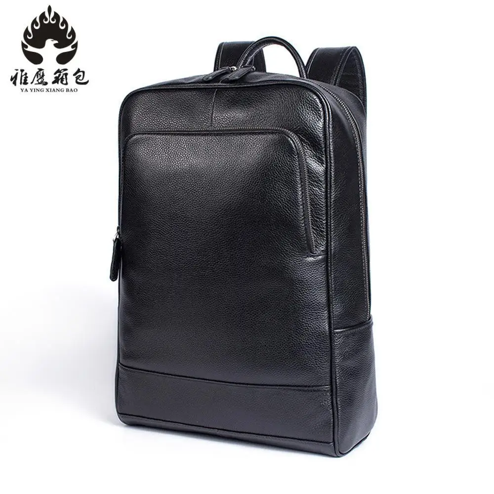 

Genuine Leather Men Backpack Large Capacity Man Travel Bags High Quality Trendy Business Bag For Man Leisure Laptop Bag