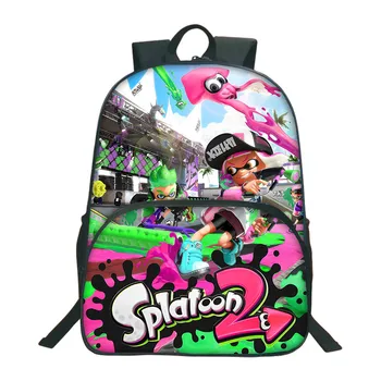 

2019 Splatoon 2 Backpacks Colorful School Bags For Teenagers Bookbag Boys Backpack Mochila Kids Schoolbag 3D Printed Student Bag