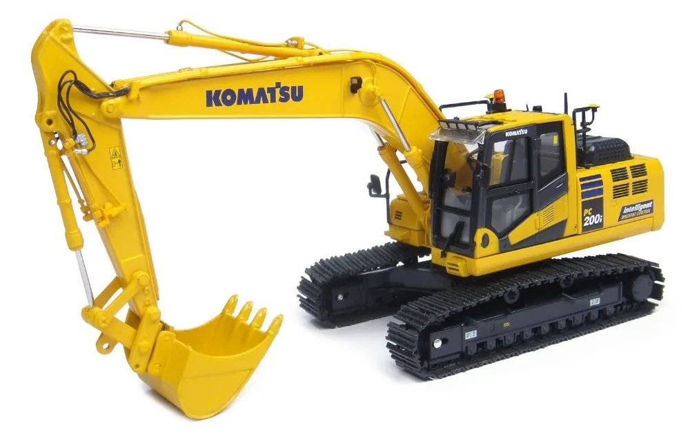 1:50 Масштаб Komatsu PC200i-10 гидравлический экскаватор Инженерная техника строительная игрушка литая модель для украшения, подарок UH8107