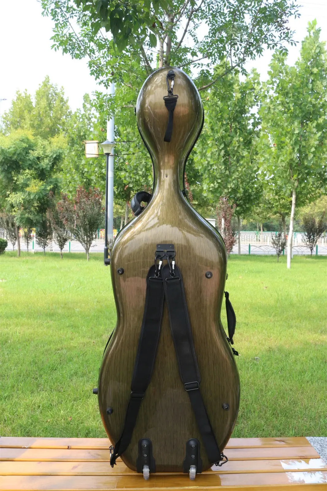 Чехол для виолончели 4/4 волоконный композитный высокопрочный с колесом yinfente#15