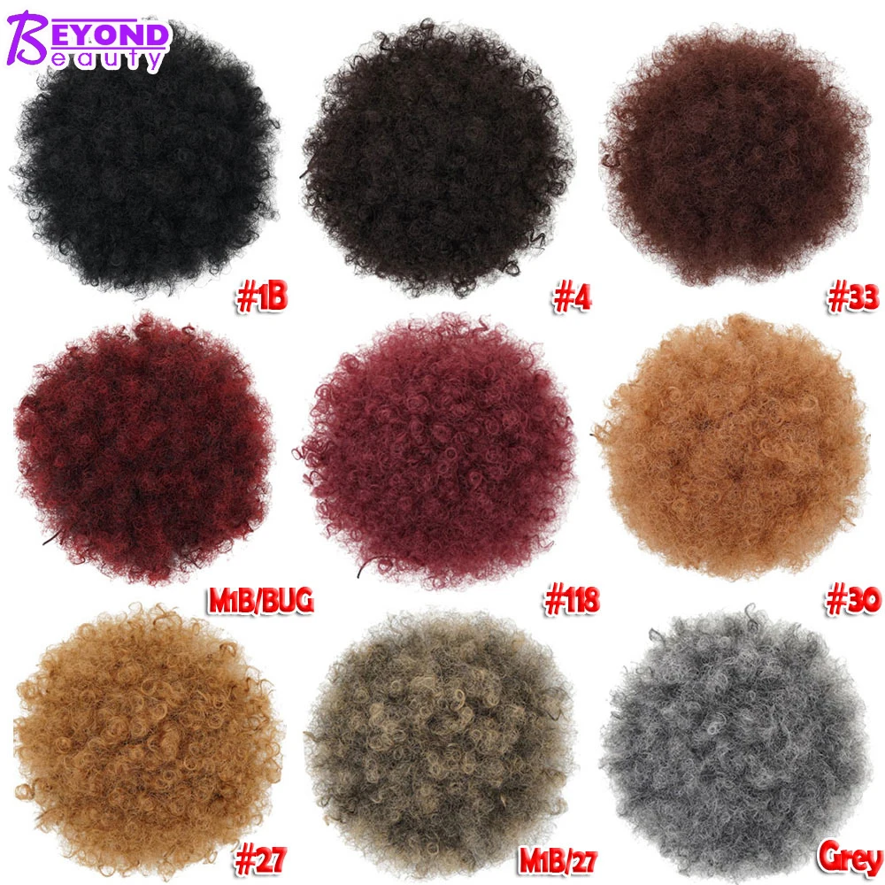 Short Kinky Curly drawstring bun Afro Black red African American Chignon Bun Hair Pieces With Clip Beyond Beauty Short Kinky Curly drawstring bun Afro Black red African American Chignon Bun Hair Pieces With Clip Beyond Beauty