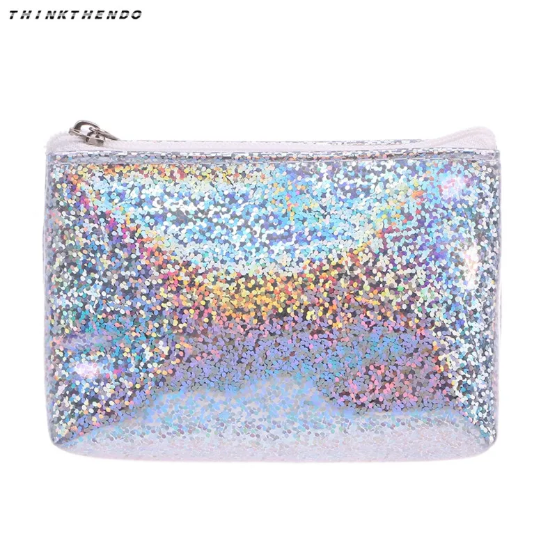 

THINKTHENDO Fashion New Women Sequin Coin Purse Mini Waterproof Wallet Money Bag Pouch Key Card Case Holder for Sweet Girls 2018