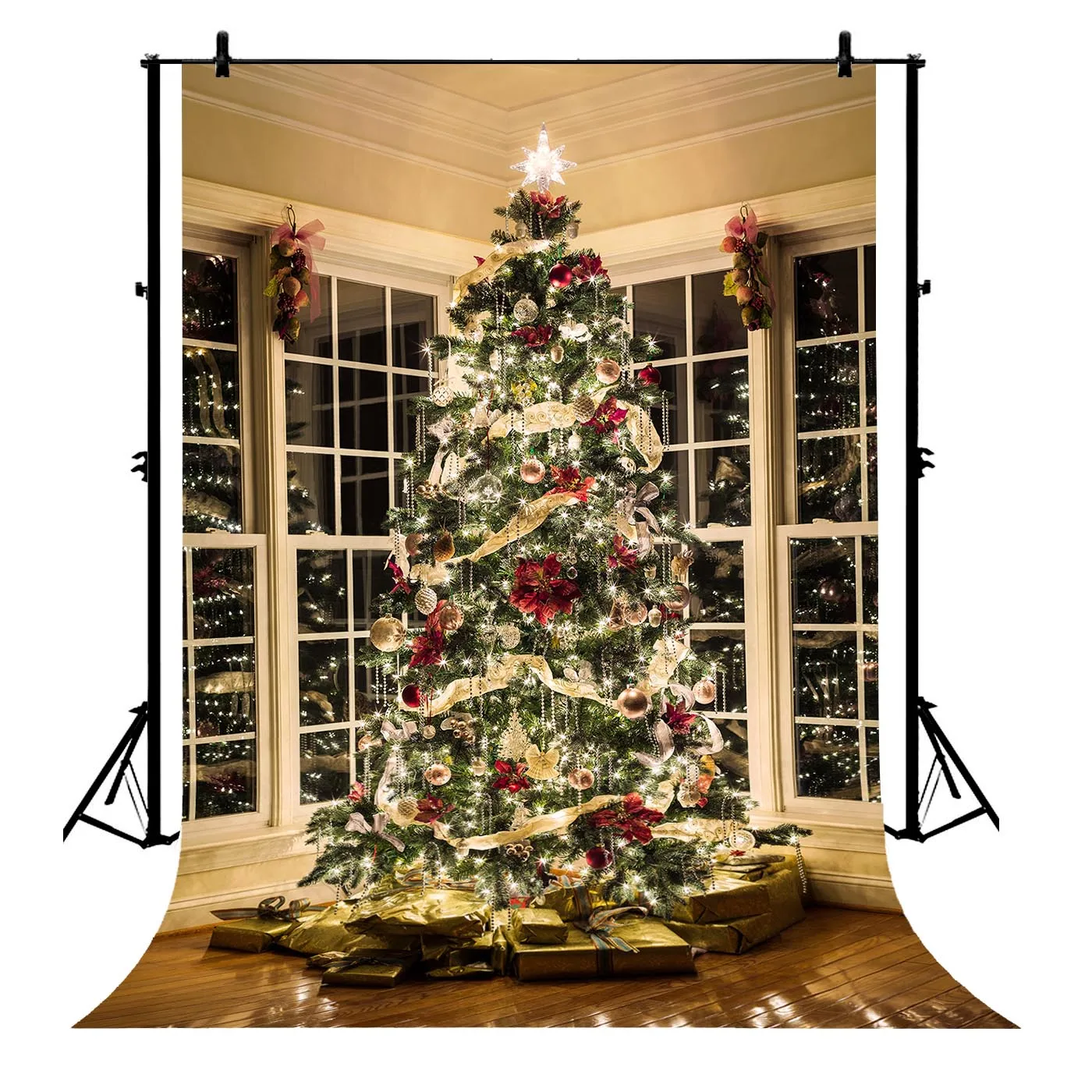 

5x7ft Christmas Tree Polyester Photo Background Portrait Backdrop