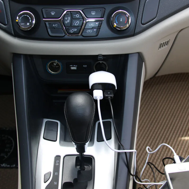 Двойное USB Универсальное автомобильное зарядное устройство 5V 3.4A Автомобильная диагностика напряжения светодиодный экран автомобильное зарядное устройство 2.4A+ 1A автомобильное зарядное устройство для мобильного телефона