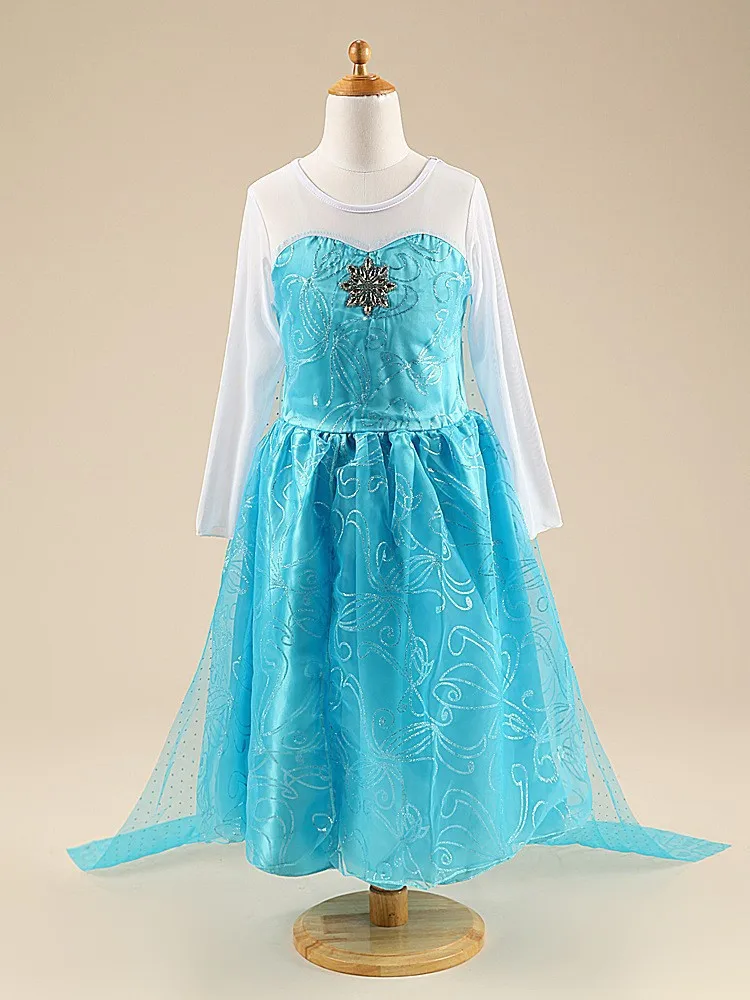 Платье принцессы летние платья для девочек fantasia infantil vestidos infants маскарадный костюм Снежной королевы Эльзы для детей disfraz congelados