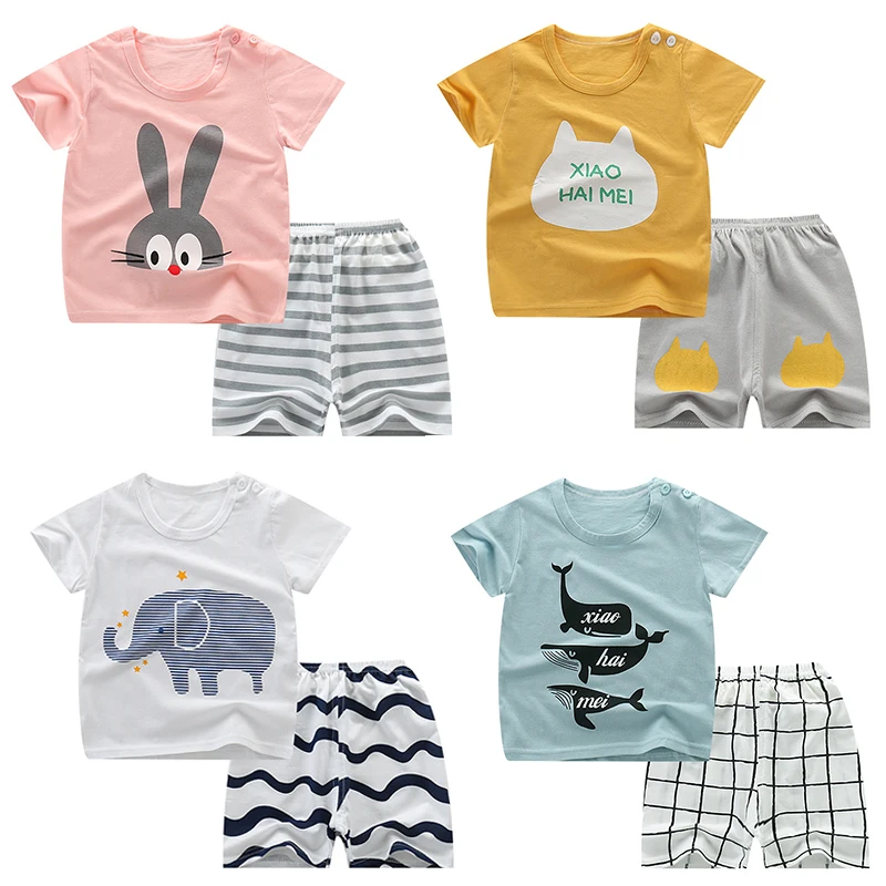 

Summer Pyjamas Kids Baby Infant Toddler Clothes Suits Children's Pajamas Set Cotton Pajamas For Boys Girls Sleepwear Nightwear