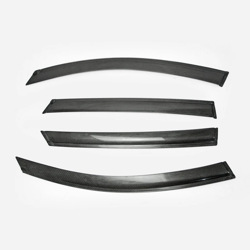 

Car-styling Carbon Fiber Window Visor 4pcs Glossy Finish Door Rain Eyebrow Fibre Side Eyelid Kit For 2016 On KIA K5 Optima JF
