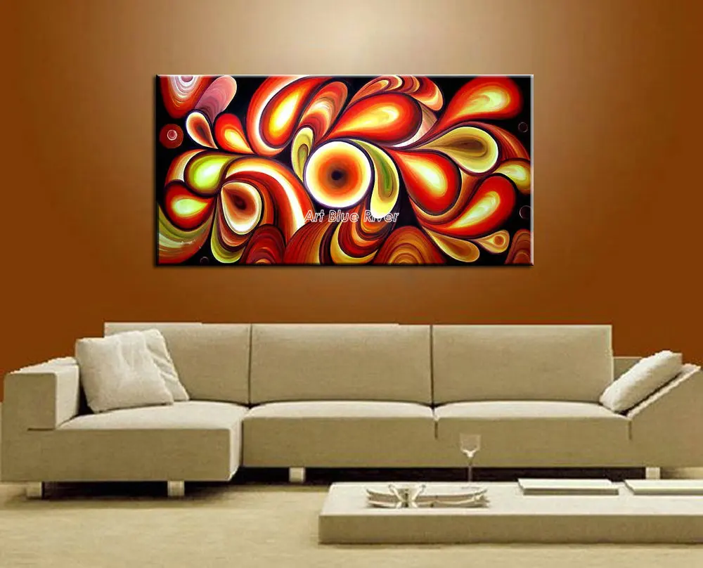 Online kopen wholesale rood zwart abstract schilderen uit china ...