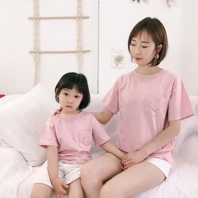

Family Matching Clothes Summer Baby Boys and Girls Cotton T Shirt Kids Pullovers Top Tees Toddler Short Sleeve Casual Tee Shirts