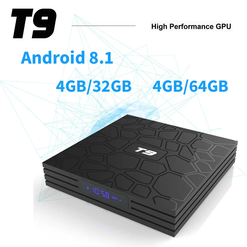 

T9 Smart TV Box Android 8.1 SUNVELL T9 4GB 32GB 64GB Rockchip RK3328 1080P H.265 4K Netflix YouTube PK H96 MAX Set top box