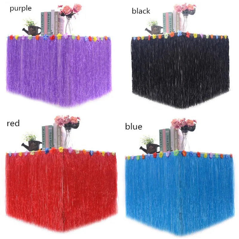  Hawaii Style Table Skirt Home Picnic Birthday Christmas Wedding Party Decoration Dress Tableware Ac