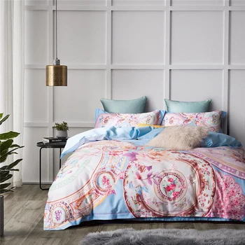 

Limited quantity 80S Egypt Cotton Luxury Classic Bedding Set Digital Print Duvet cover Bed Sheet Pillowcases Queen King size 4Pc
