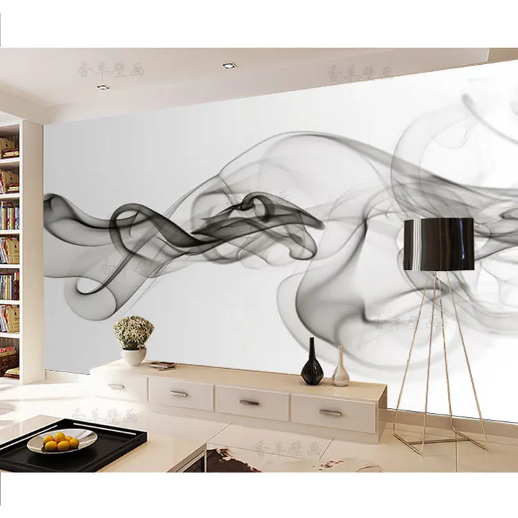 Custom Photo Wallpaper Modern Wall Mural Black White Custom Photo Wallpaper Modern Wall Mural Black White Smoke Fog Art Design Bedroom Office Living Room Paper In Wallpapers From Home