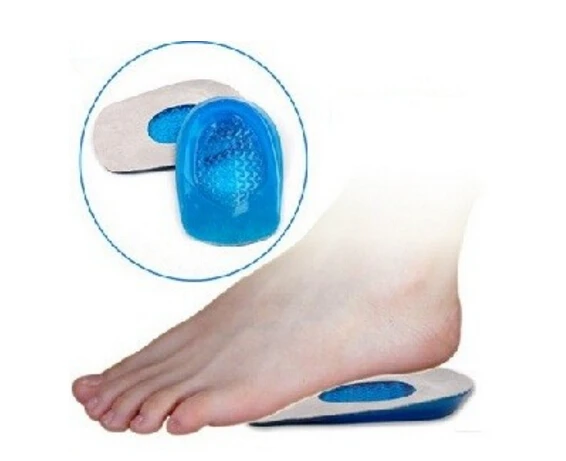 

Silicon Gel heel Cushion insoles soles relieve foot pain protectors Spur Support Shoe pad feet care Inserts Man and Women