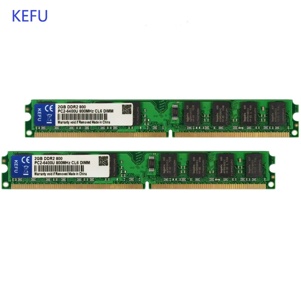 

4GB (2PCS X 2GB) PC2 6400 DDR2 800MHz computer DDR2 667 240PIN DIMM computer all Motherboard Desktop Memory RAMS