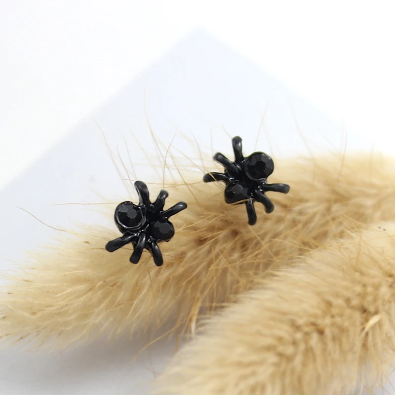 Preto aranha moda personalidade brincos significado eventos felizes e boa  sorte adequado para presentes entre amigos