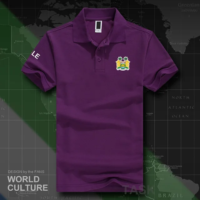 Sierra Leone Leonean SL SLE polo shirts men short sleeve white brands