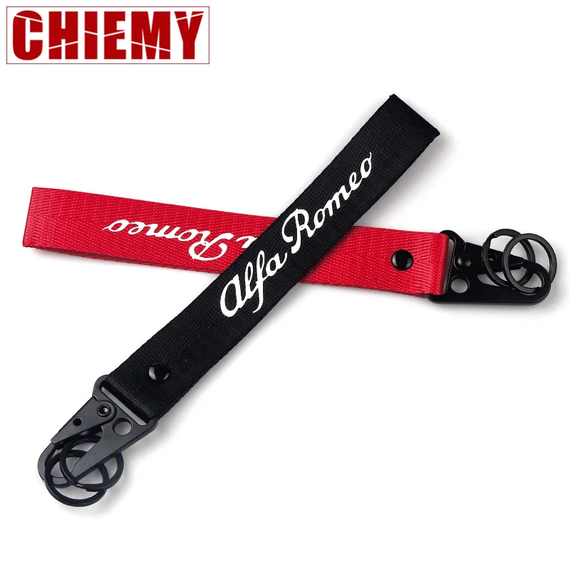 

Fashion Metal Ribbon Key Chain Key Ring Car Styling For Alfa Romeo 159 147 156 Giulietta Mito Spider GT Car accessories