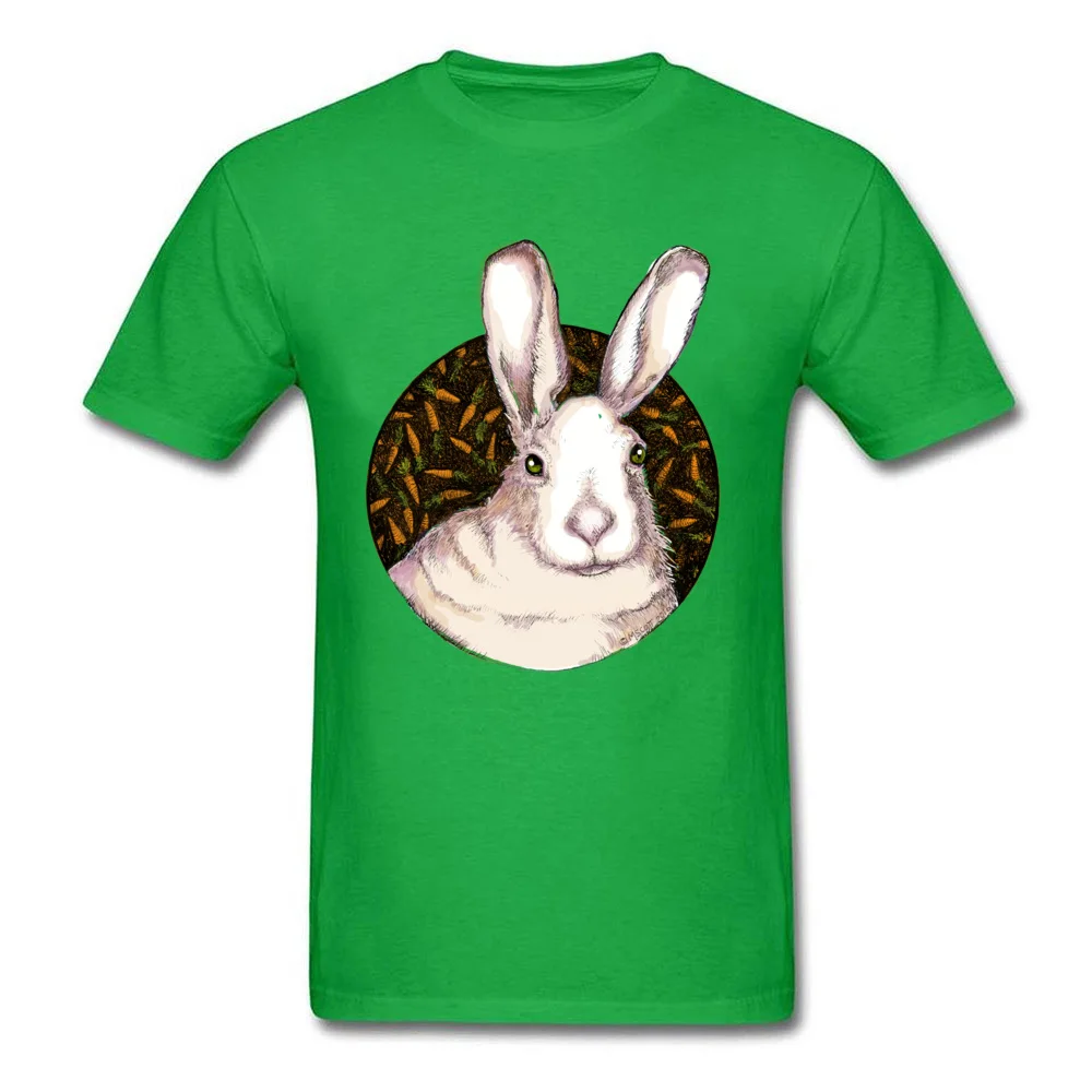 Cool Crewneck T-shirts Summer Fall Tops T Shirt Short Sleeve Faddish Cotton Normal T-Shirt Slim Fit Men Free Shipping Bunny and the Flying Carrots in TechniColor green