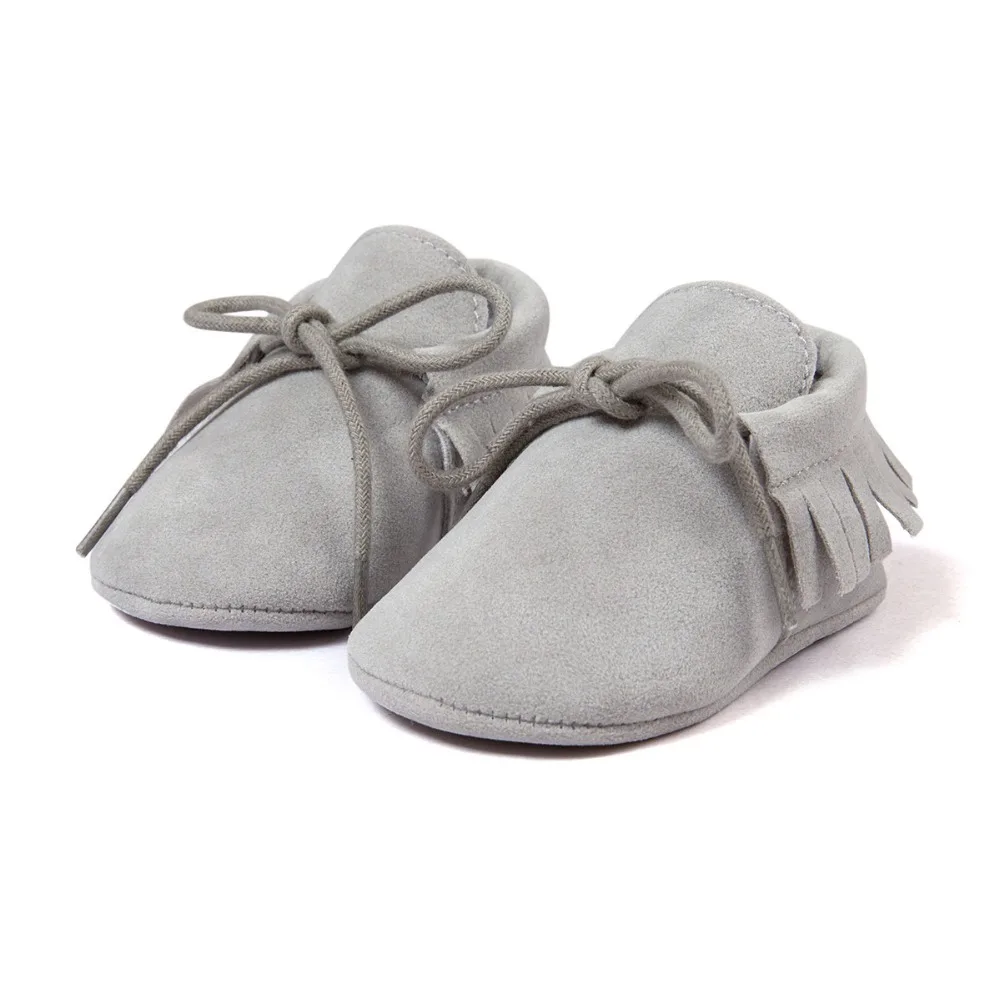 Серые из нубука кроссовки для маленьких мальчиков обувь детская Мокасины Популярные моксы обувь суперзвезды Для Новорожденный инфантил bebe обувь 0-18 месяцев CX51C