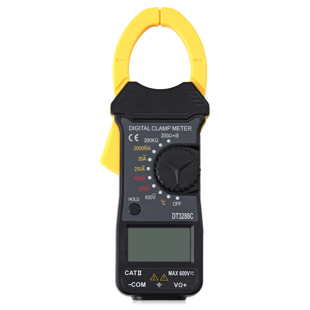 WHDZ DT3288C Мини цифровой токовые клещи Амперметр AC DC напряжение температура Voltmete