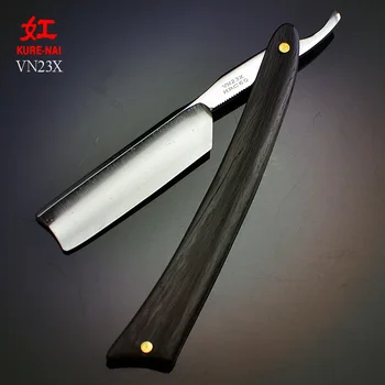 

1 X "KURE-NAI" VN23X, SHAVE READY Man Straight Shaving Razor Wooden Handle Folding Single Blade shave razor