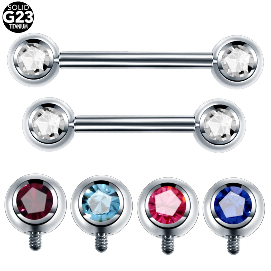 Titanium Tongue Piercing Barbell Piercing Nipple Titanium Piercing 