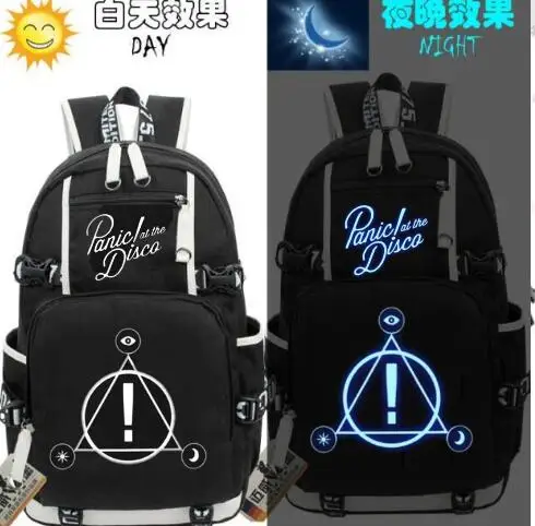 

Panic At The Disco backpack Starry sky Wave point school bag Notebook backpack Leisure Daily backpack Cartoon travel bag