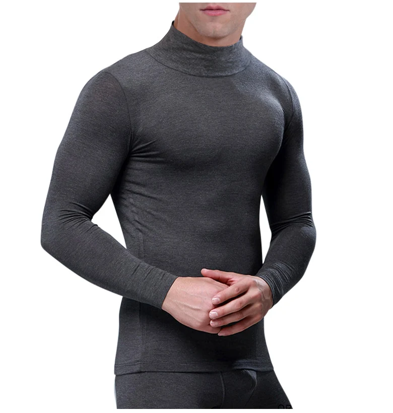 thermal long johns Mens Long Johns Tops Thermal Comfortable Warm Men's Turtleneck Thermo Underwear Tops Breathable Thin Plus Size Long johns 5109 long johns target