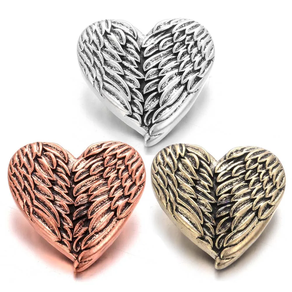 6pcs/lot New Snap Jewelry 18mm Buttons Angle Wings Fit Bracelets Bangle Button | Украшения и аксессуары