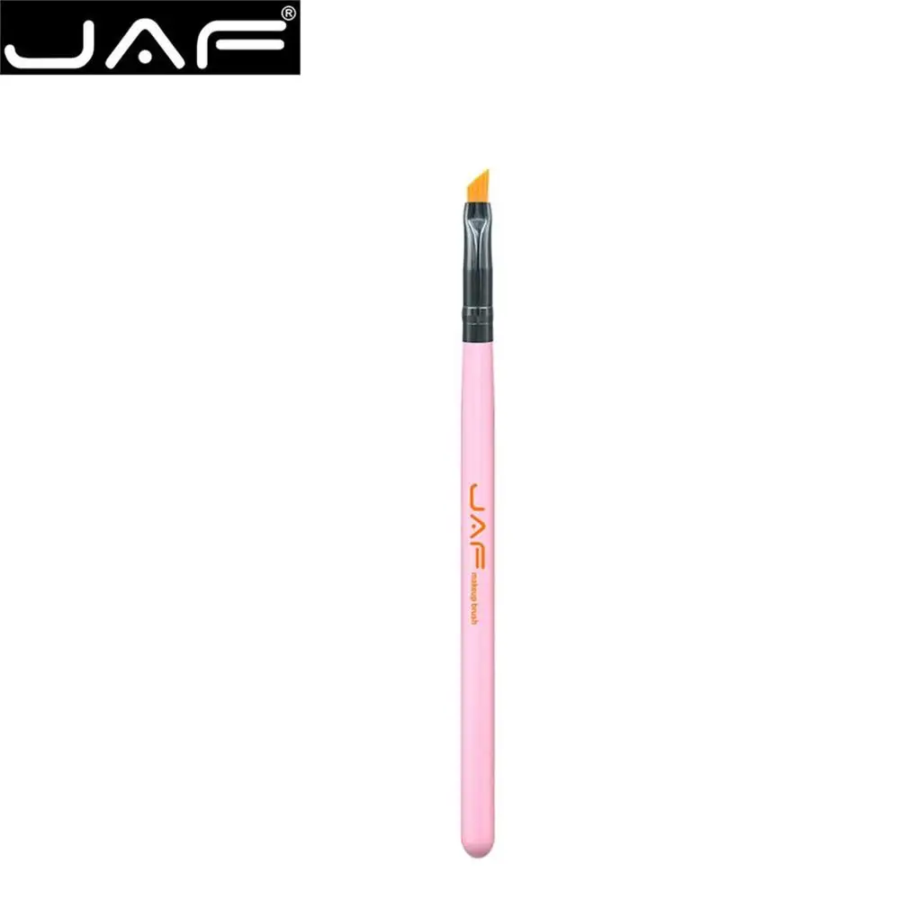 JAF, портативная Косметическая подводка для глаз, мягкая кисточка для макияжа, нейлоновые волосы, деревянная ручка, жидкая подводка для глаз, Гелевая Кисть, инструмент для макияжа - Handle Color: Розовый