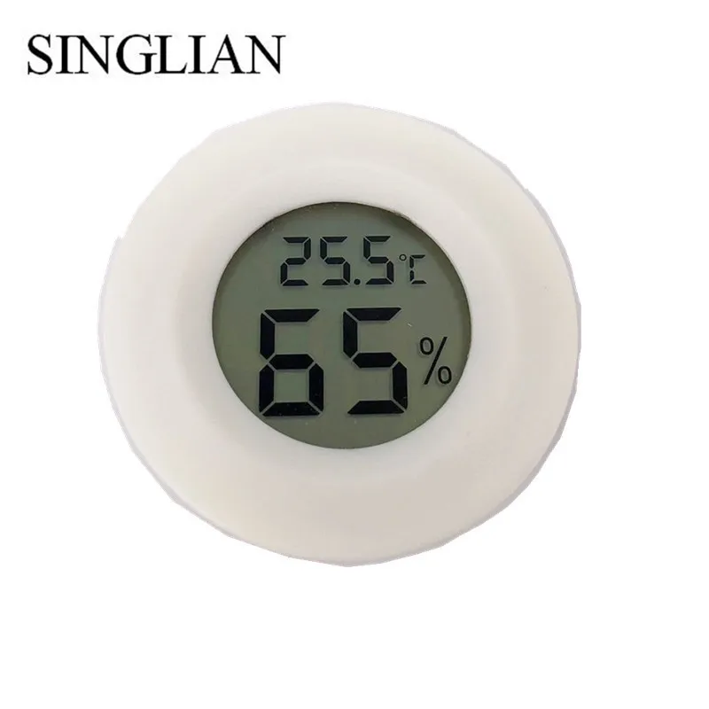 NEW 1pcs Round LCD Digital Thermometer Hygrometer sensor Temperature probe Humidity Meter Roundness