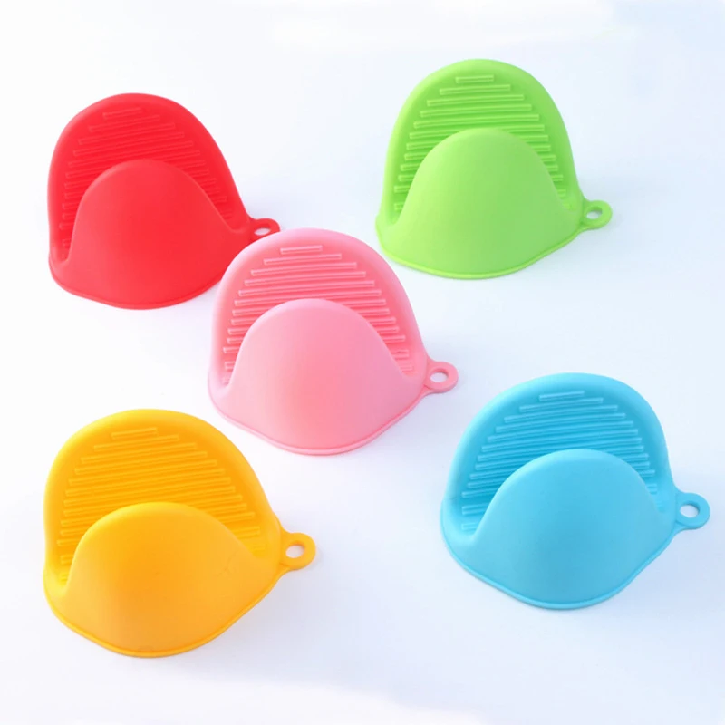 Cozinha Dishes Silicone Gloves Oven Heat Insulated Finger Gloves