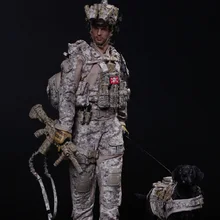 1/6 Спецназ ВМС команда Six DEVGRU Halo фигурка с собачкой Студенческая Модель игрушки