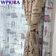 Панельные шторы, модные шторы, гостиная, британский флаг, детская спальня, окно, экран, Детская гардина Тюлевая занавеска, WP236-30