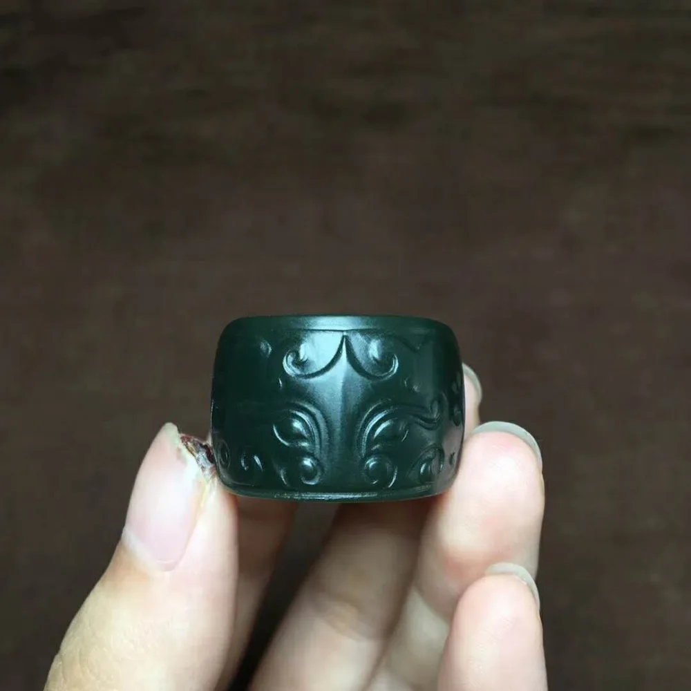 

J35#Hetian jade jade ring, jade is warm and delicate