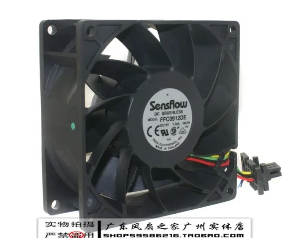 

For Delta 9038 9cm 9 1.5a fan violence line pwm dual ball ffc0912de
