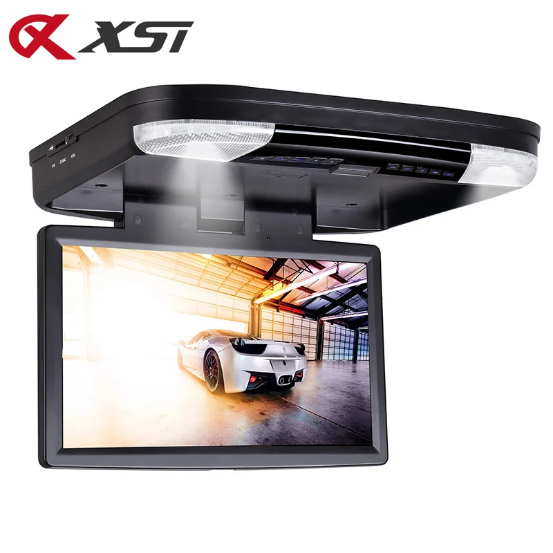 XST 15 6 дюймовый автомобильный потолочный DVD откидной монитор с встроенным ИК FM