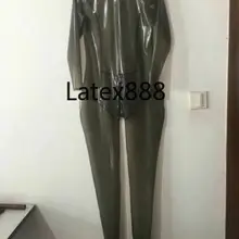 Костюм Gummi латексный резиновый черный плащ колготки сиамская одежда 0,4 мм Размер S-XXL