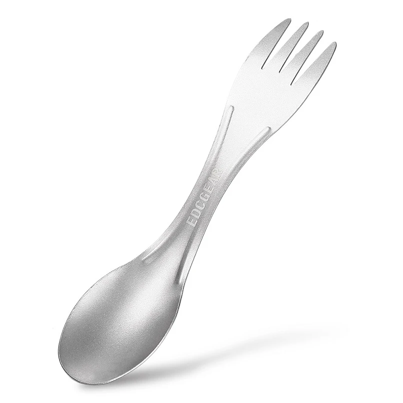 Buy 2 in1 Foldable Camping Titanium Spoon Fork Spork