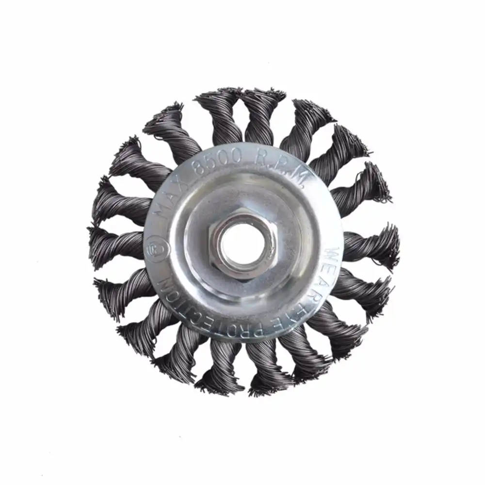 6/" COARSE KNOTTED KNOT WIRE WHEEL BRUSH FOR BENCH GRINDER 9000 RPM