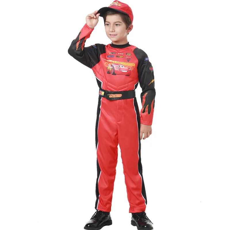 

red race car driver costume for boys car racing costume for children racing driver costume