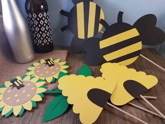 Bee Theme Party Table Decoration Table Centerpiece Kids Birthday Party Supplies Decoration Bee Baby Shower Bee Bridal Shower