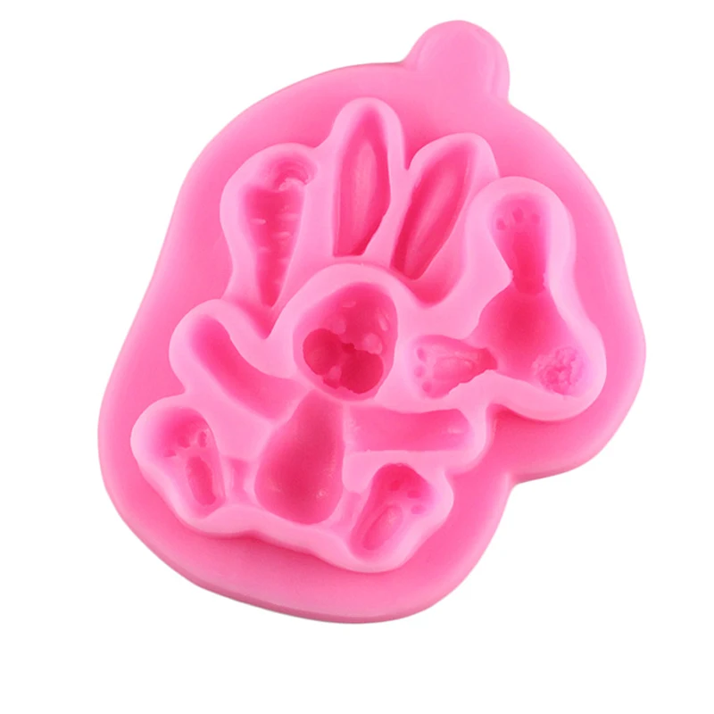3D Кролик Пасхальный Кролик силиконовая форма кекс слон инструменты для украшения тортов из мастики печенье выпечка конфеты форма для шоколадной мастики