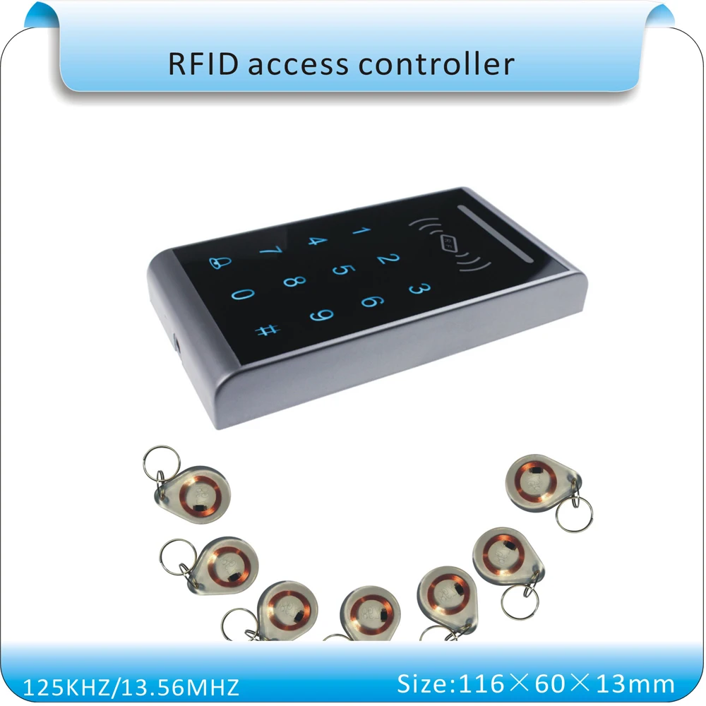 Sy-k3 синий светодиодный сенсорный клавиатура 125 кГц RFID система контроля доступа сенсорный номер клавиатура поддержка wg26 порт+ 10 шт. брелоков