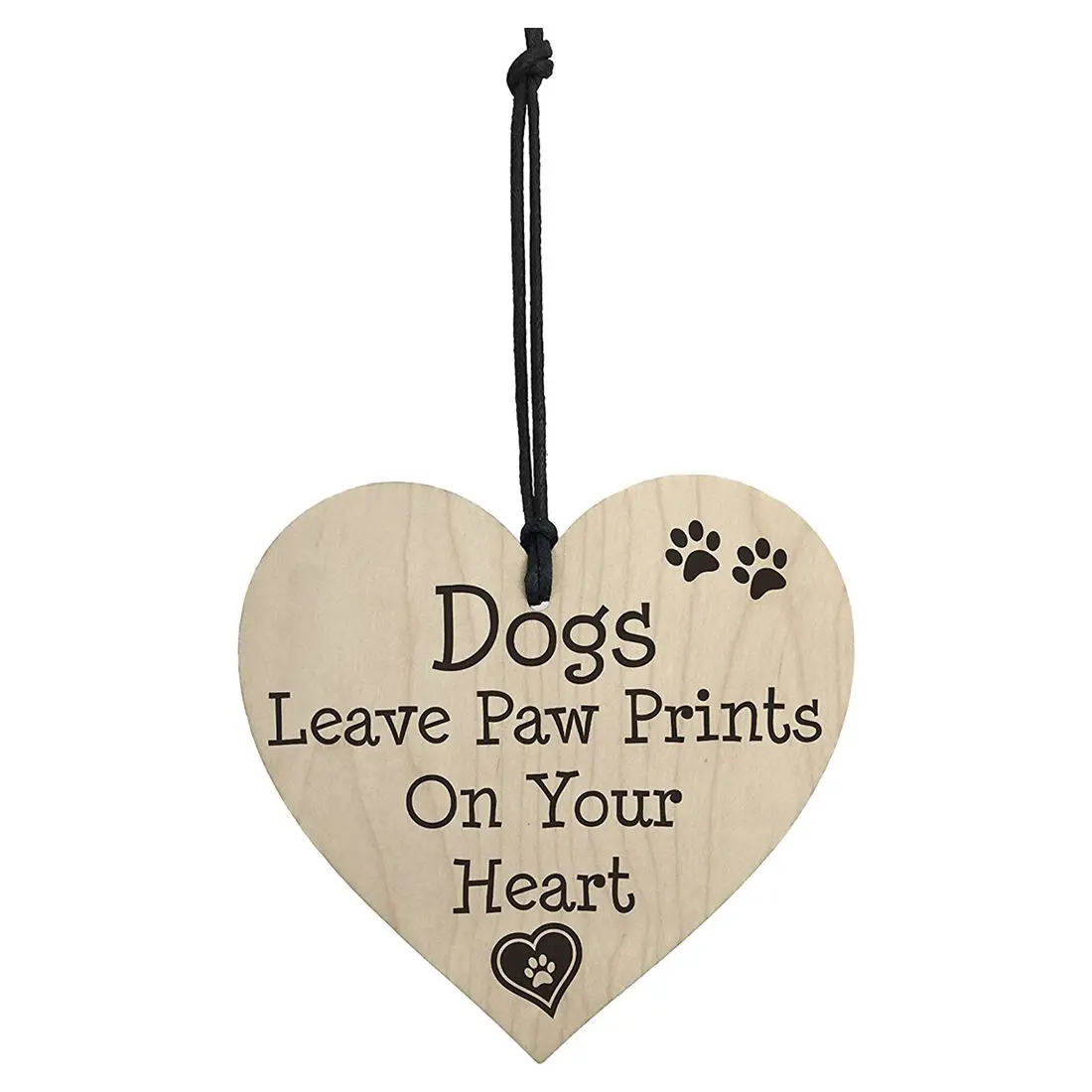 

Dog Leave Paw Prints On Your Heart Wooden Hanging Plaque Dogs Lover Gift Sign -