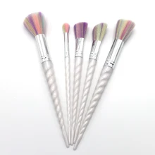 5pcs Beauty Girl Professional Makeup Foundation Spiral Brush Handle Eyebrow Eyeliner Blush Cosmetic Concealer Powder Brushes Set