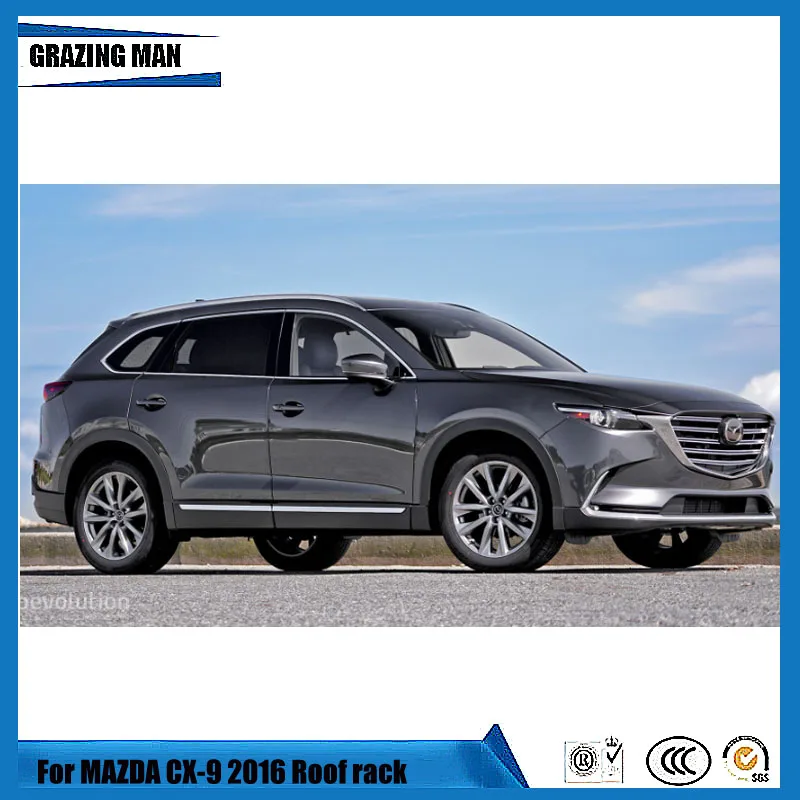 عالية الجودة سبائك الألومنيوم المسمار تثبيت الجانب السكك الحديدية بار حامل سقفي لمازدا CX-9 cx9 2016 2017 2018 16 17 18 عالية الجودة سبائك الألومنيوم المسمار تثبيت الجانب السكك الحديدية بار حامل سقفي لمازدا CX-9 cx9 2016 2017 2018 16 17 18